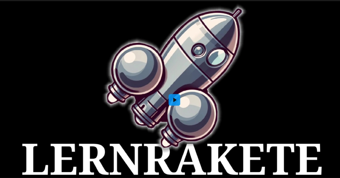 Startansicht der Plattform Lernrakete