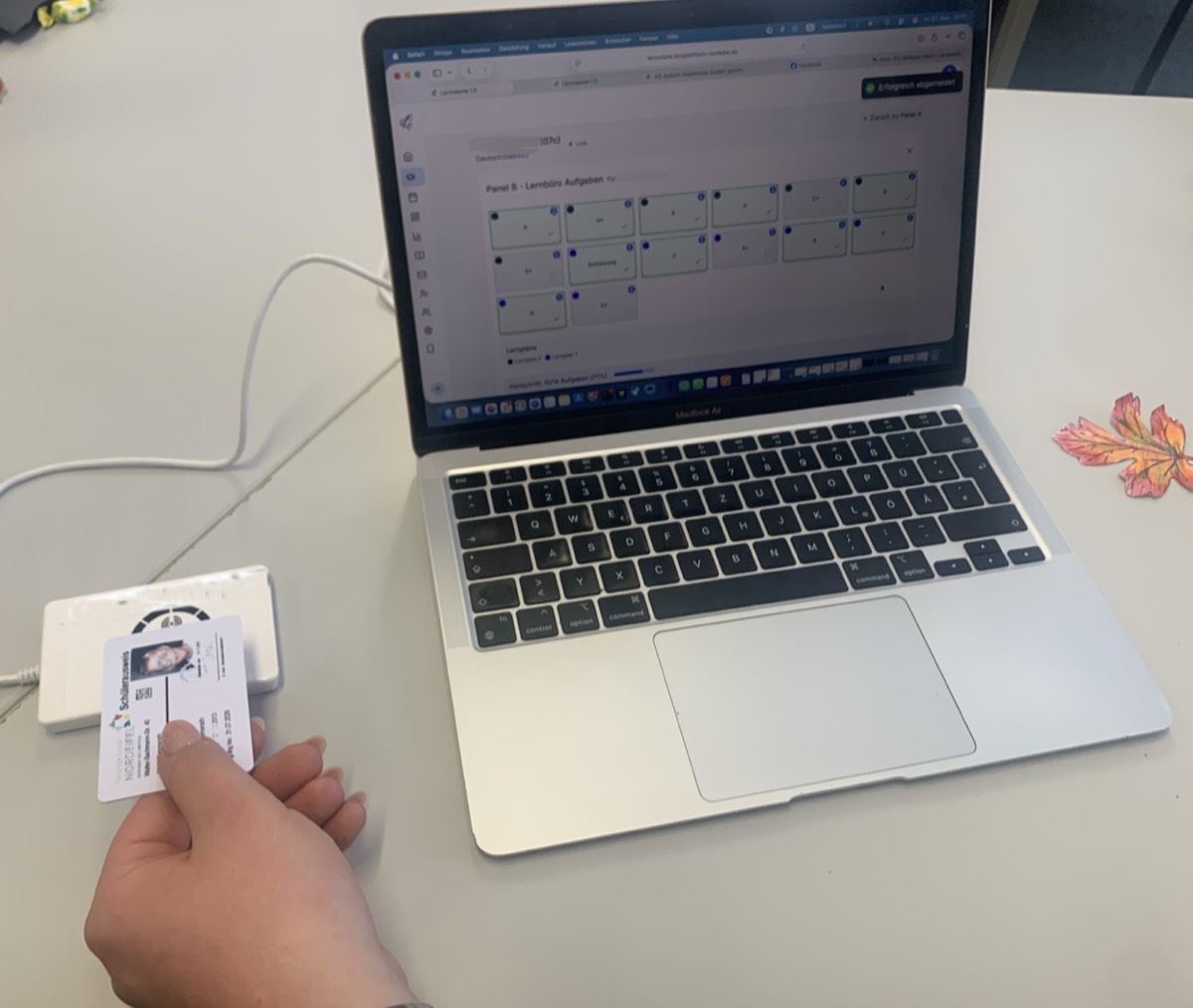 NFC-Registrierung am Lernort